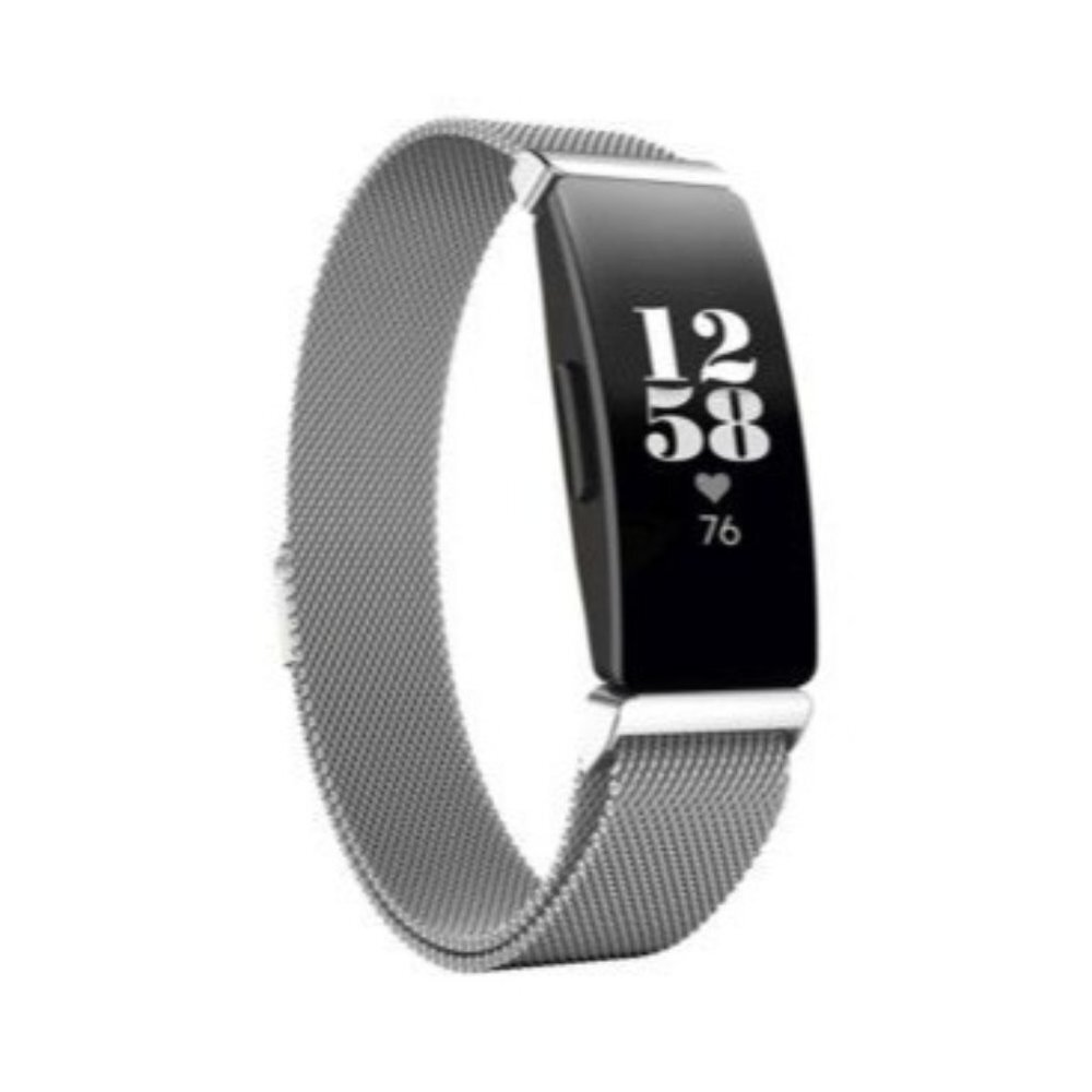 THE POSH TECH Stainless Steel Band for Fitbit Charge 3 in Silver MSRP $20 Size L
